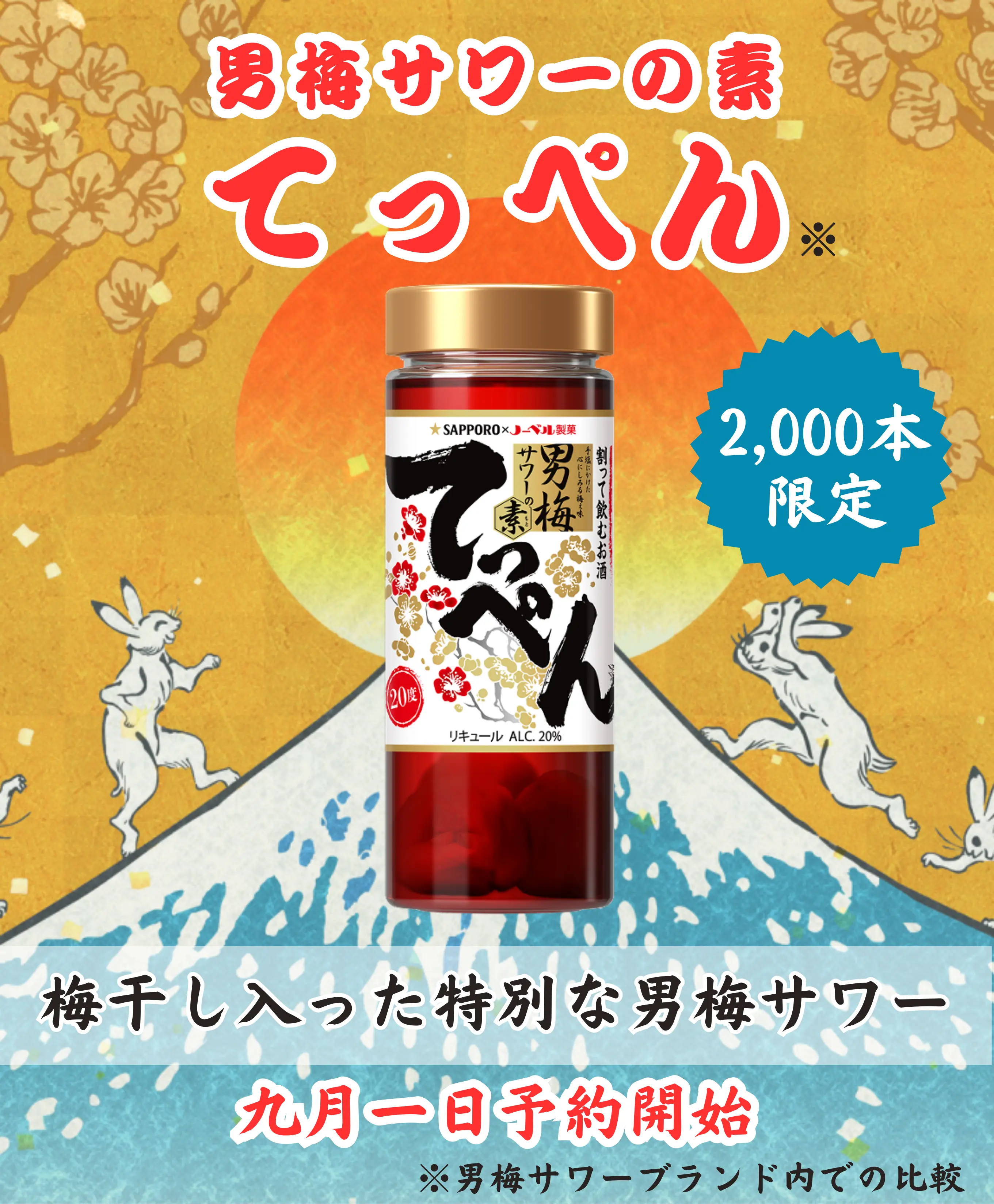 サッポロ 男梅サワーの素 てっぺん びん400発売開始