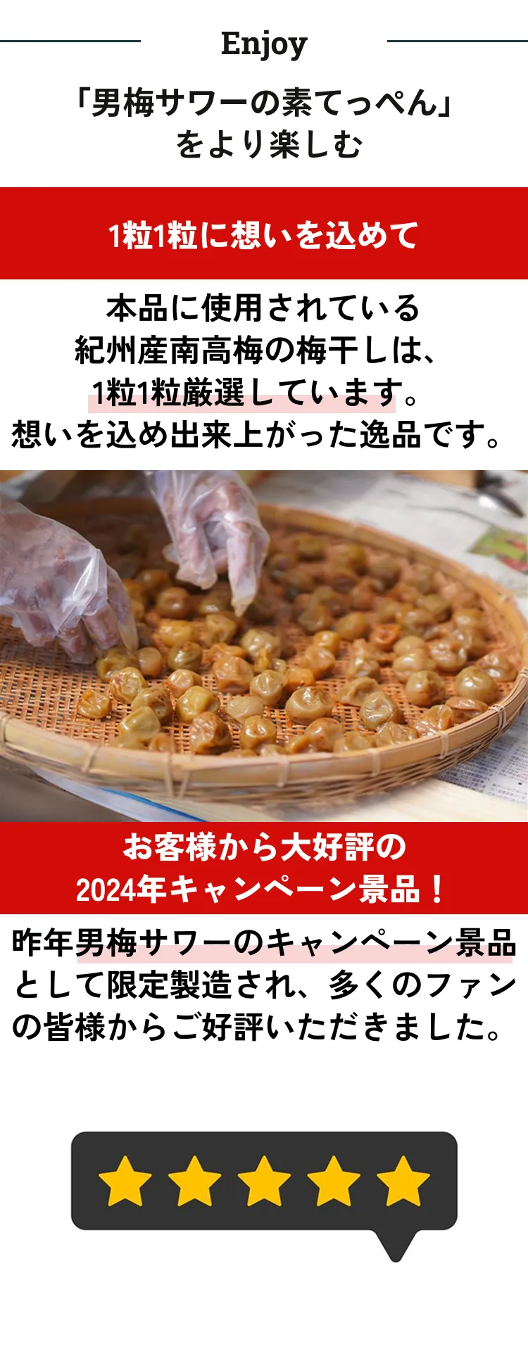 商品の楽しみ方